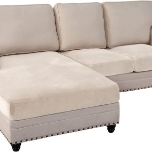 ADPON Fundas de terciopelo para sofá modular, funda de cojín para sofá, funda de cojín independiente en forma de L para sofá seccional izquierdo o ADPON Fundas de terciopelo para sofá modular, funda de cojín para sofá, funda de cojín independiente en forma de L para sofá seccional izquierdo o