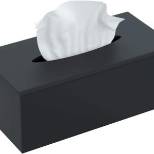 FEMELI Funda de acrílico para caja de pañuelos, dispensador rectangular para baño, cocina, dormitorio, oficina con parte inferior de bloqueo FEMELI Funda de acrílico para caja de pañuelos, dispensador rectangular para baño, cocina, dormitorio, oficina con parte inferior de bloqueo