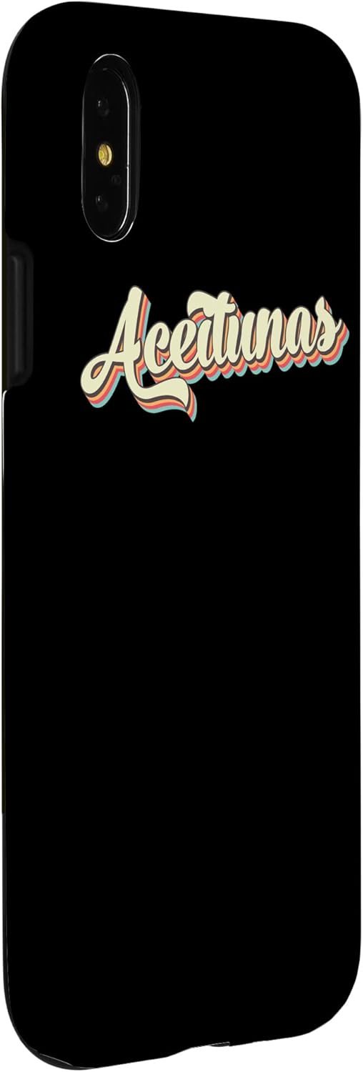 iPhone XXS Aceitunas TShirt Retro Art Baseball Font Vintage Case