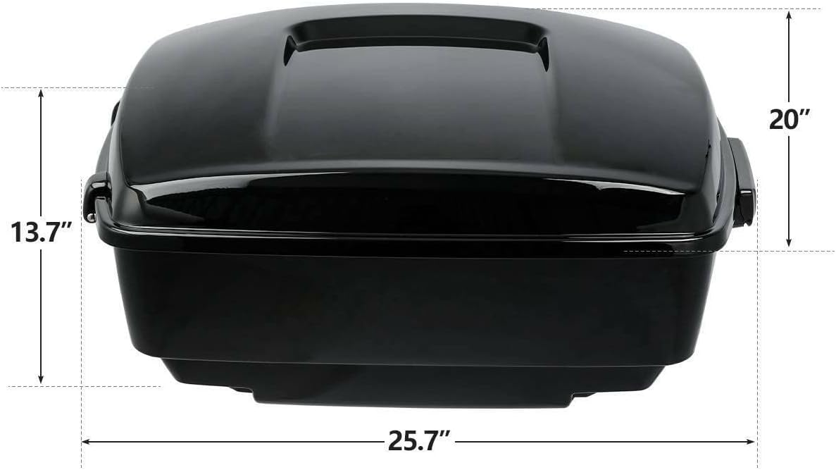 TCT-MOTORPARTS Respaldo King Tour Pack de 13.7 pulgadas con placa de montaje para Harley Tour Pack Road Glide, Road King, Street Glide, Electra