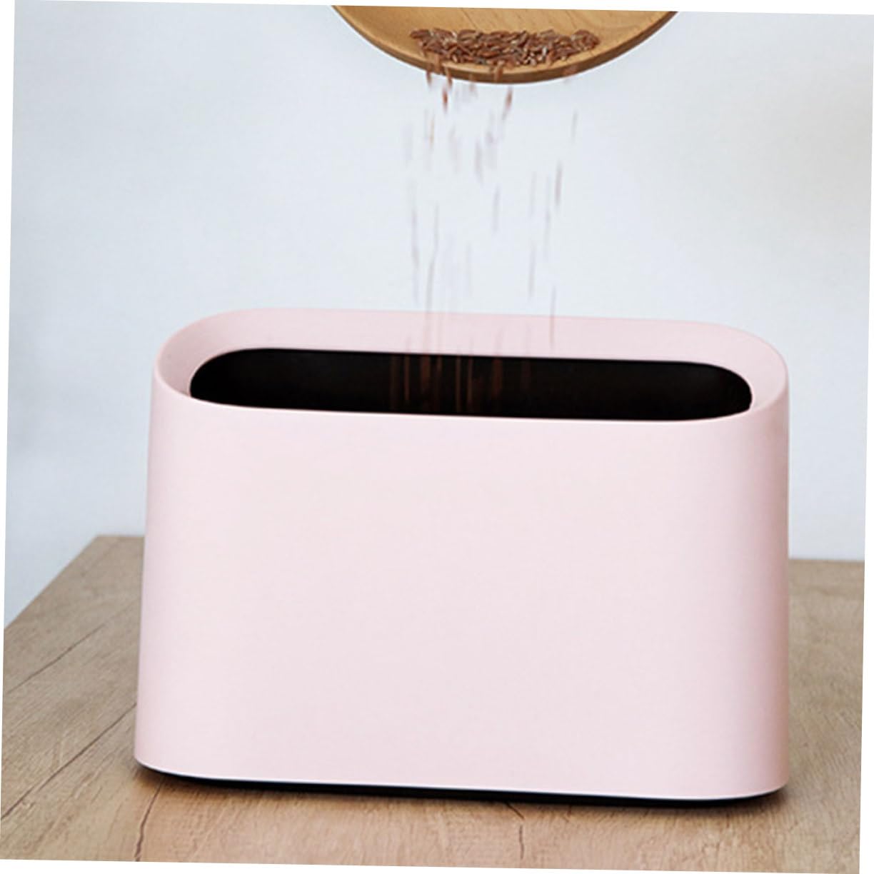 Zerodeko Papelera de escritorio de 2 piezas, papelera de reciclaje, papelera rosa, mini contenedor de basura para cocina, escritorio, mini bote de