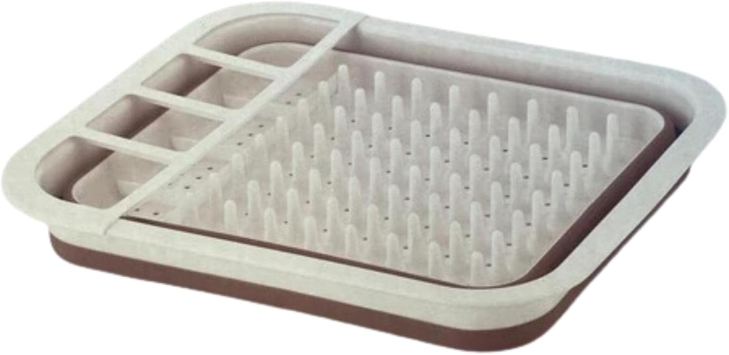 Escurridor de platos plegable y escurridor, escurridor de platos plegable portátil, organizador de vajilla, estante plegable de almacenamiento de