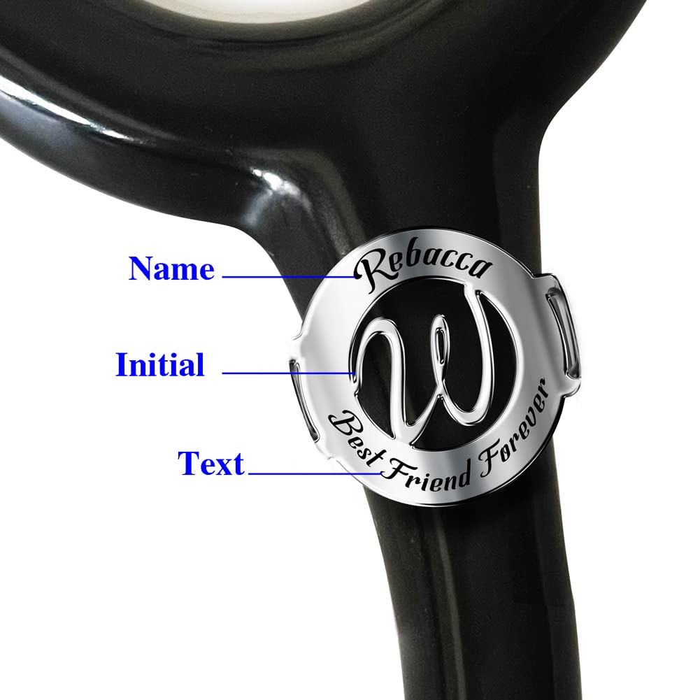 Stethoscope ID Tag – Personalized Name Tag- Handmade Nursing ID Charm-Graduation Gift For Nurse (Custom Initial,Name & Text)