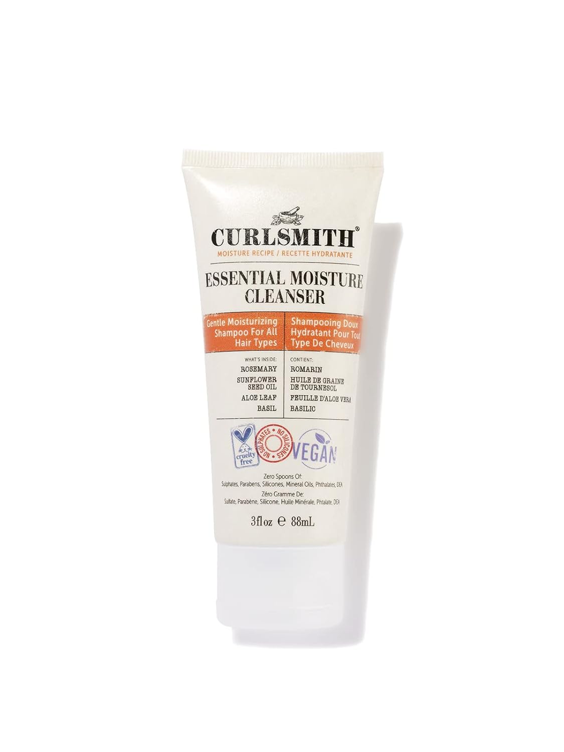 CURLSMITH – Trío de viaje esencial, con limpiador, acondicionador y bálsamo de estilo, para cabello ondulado, rizado y enrollado 2 x 3.0 fl oz3 fl