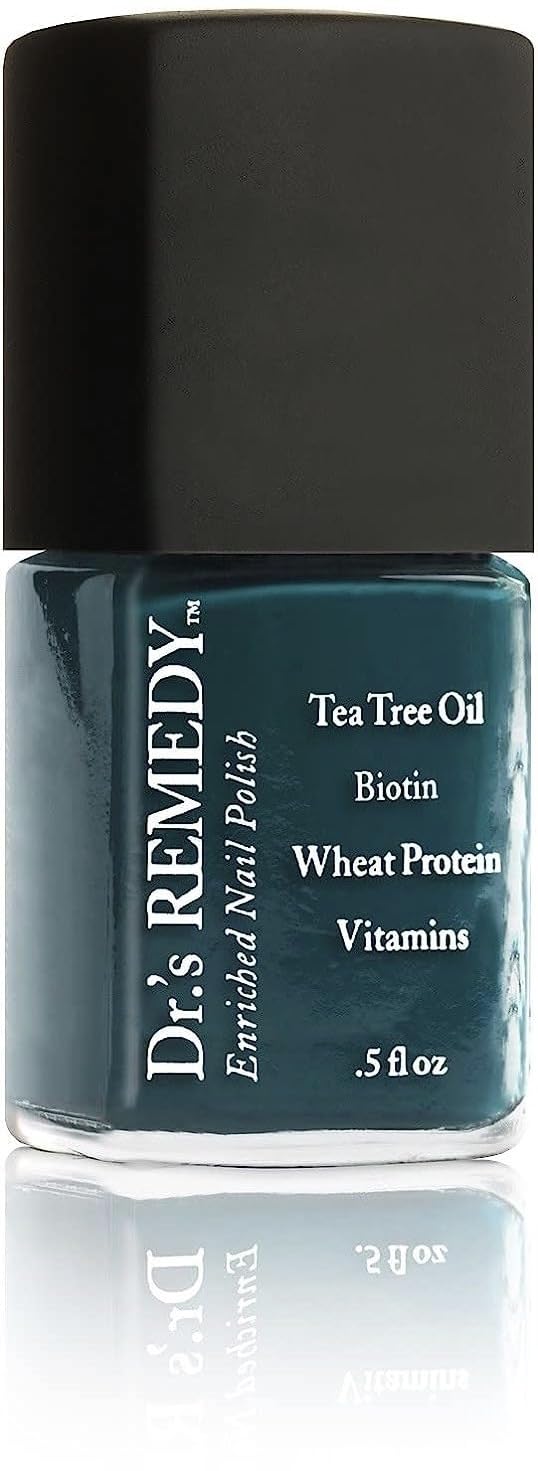 Dr’s Remedy – Esmalte de uñas, enriquecedor de uñas totalmente natural, no tóxico y orgánico, color verde azulado atemporal
