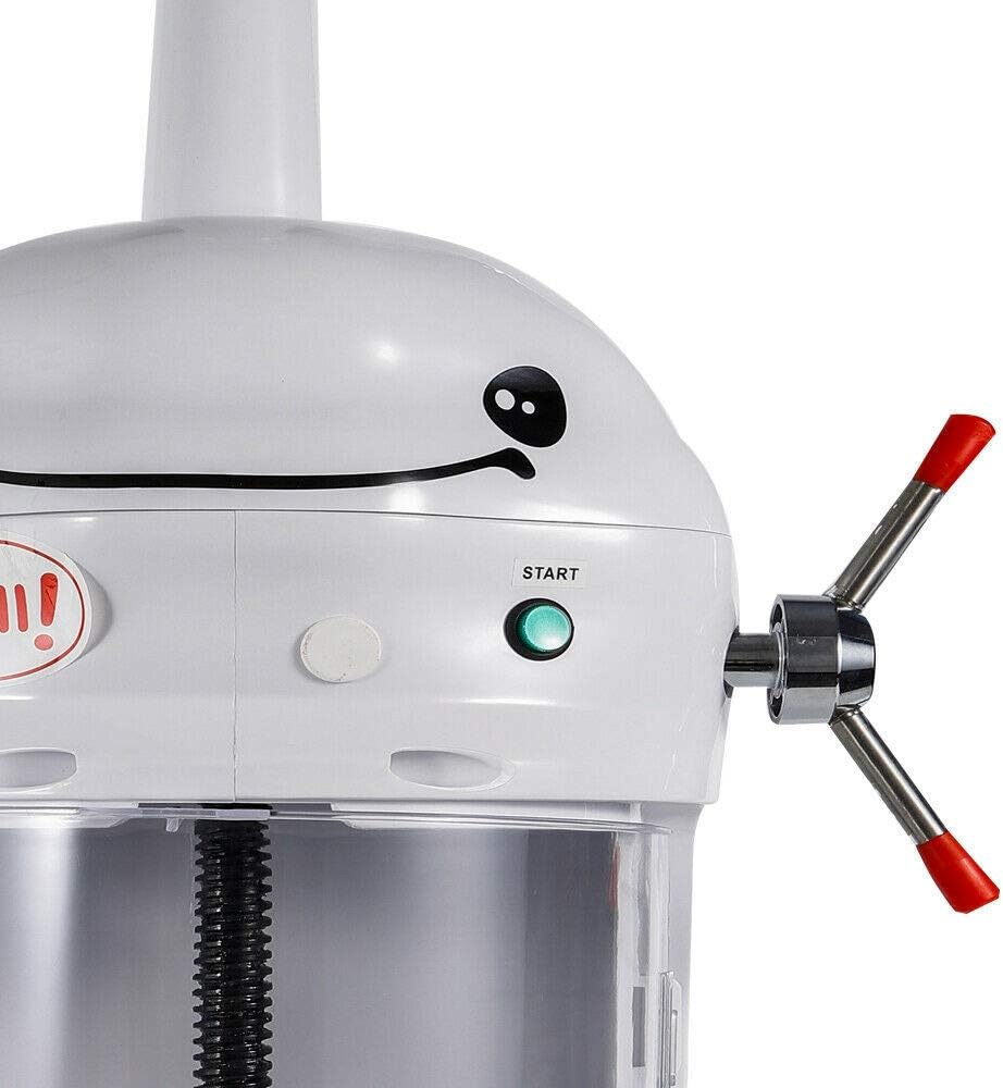 Máquina de afeitar eléctrica para hielo comercial o casera de 350 W, Salida 90 kg (200 lbs)h Velocidad 250-350 rpmmin Máquina de hielo afeitado