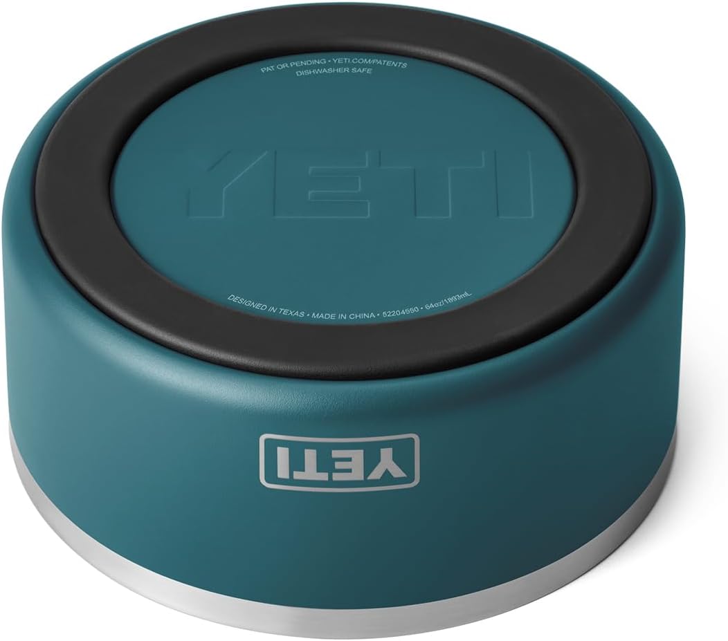 YETI Boomer 8 – Cuenco antideslizante de acero inoxidable para perros, capacidad para 64 onzas, verde azulado agave