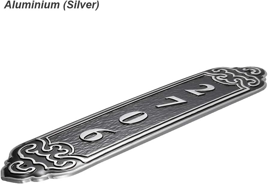 Placa de metal personalizada con arco superior (opción grande). Muestra tu dirección y nombre de calle. Letrero de número de casa personalizado
