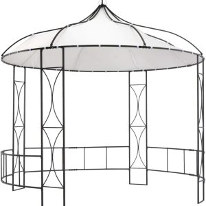 vidaXL Gazebo para exteriores resistente a la intemperie, 118.1 x 114.2 pulgadas, resistente a los rayos UV y al agua, con elegantes detalles vidaXL Gazebo para exteriores resistente a la intemperie, 118.1 x 114.2 pulgadas, resistente a los rayos UV y al agua, con elegantes detalles