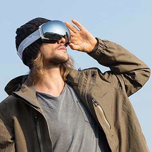OutdoorMaster PRO – Gafas de protección para esquiar y para la nieve con lentes intercambiables, sin marco y con protección UV400 del 100%, para