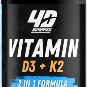 Vitamina D3 + K2  Vegana D3 5000iu (125 mcg) y vitamina K2 como MK7 para la salud inmunológica y ósea  Certificado vegano, sin gluten y soja, 60 Vitamina D3 + K2  Vegana D3 5000iu (125 mcg) y vitamina K2 como MK7 para la salud inmunológica y ósea  Certificado vegano, sin gluten y soja, 60