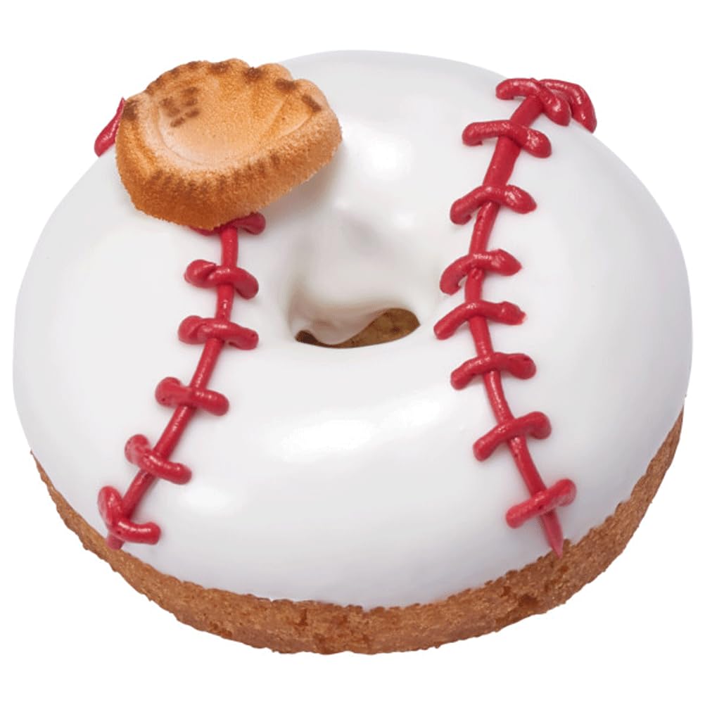 Paquete de 24 decoraciones de azúcar de béisbol para pasteles, cupcakes, pasteles, donas, galletas
