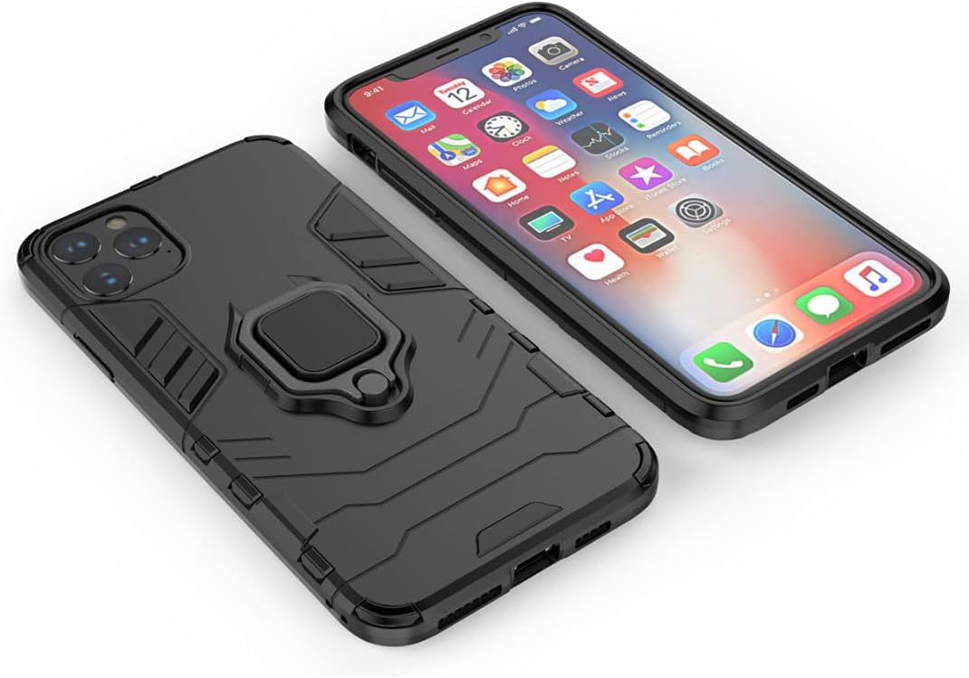 Mizivn Funda para iPhone 15 Pro Max, protección contra caídas de grado militar, TPU a prueba de golpes con anillo de montaje en automóvil, color