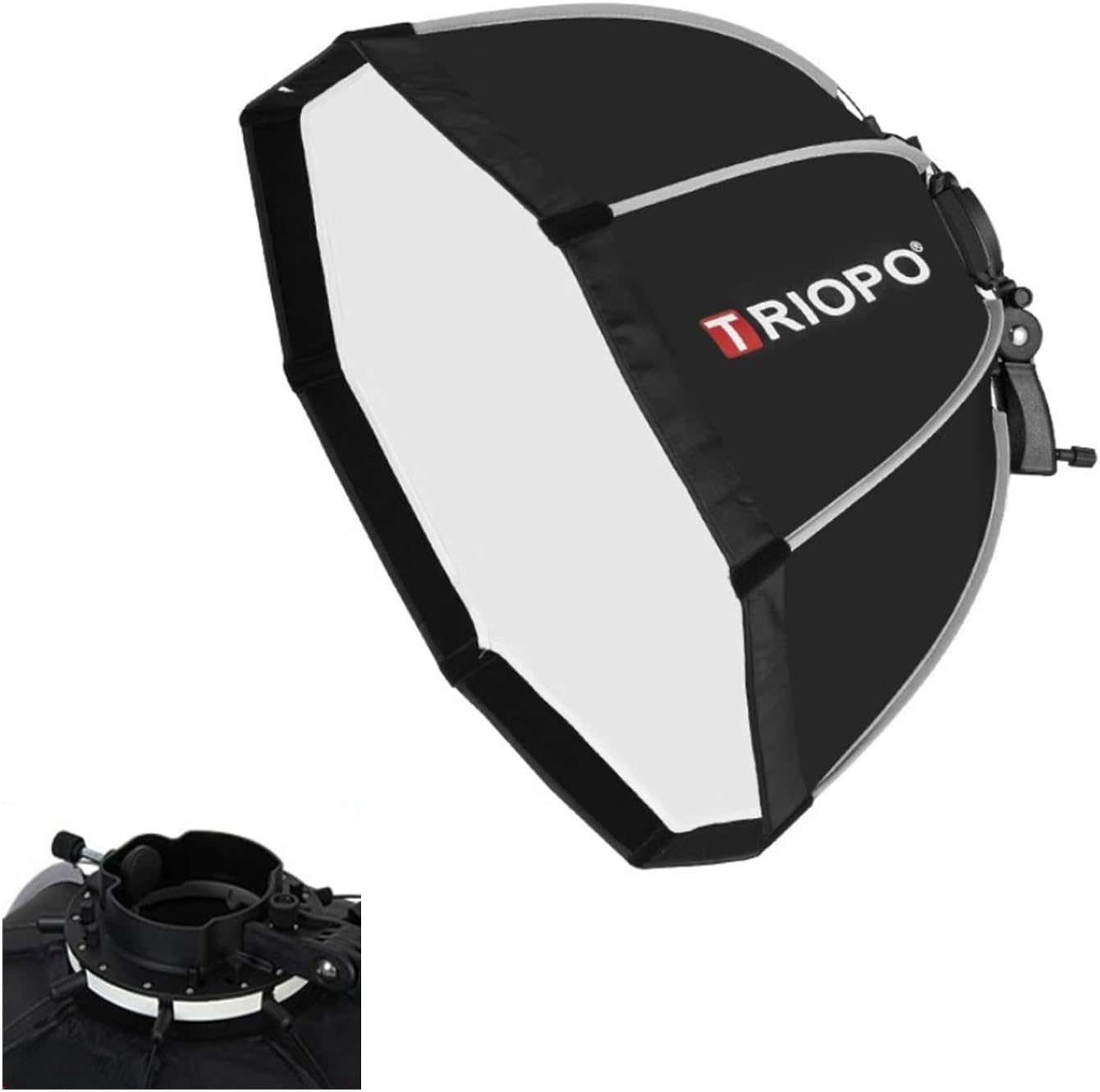 Triopo KX55 Soft Box 21.6in55cm Octágono Paraguas Fotografía Softbox para Godox V1 AD200Pro Cabeza Redonda Flash Speedlite Speedlight Soft Box