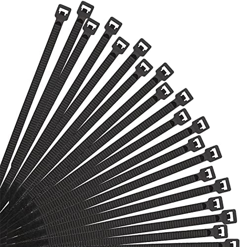 Bridas para cables de 10 pulgadas, paquete de 100 unidades, resistentes a los rayos UV, resistentes a la tensión, de grado profesional, 75 libras