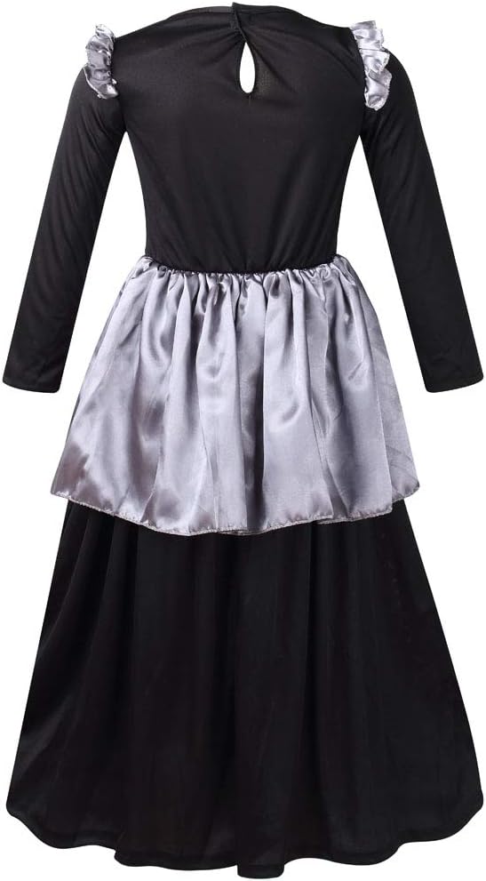 LMYOVE Girls Skeleton Costume, Glow in Dark Halloween Bones Princess Dress