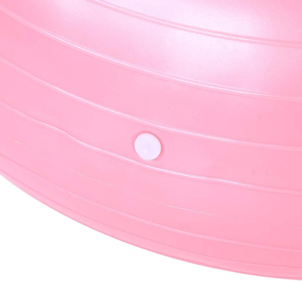 Bola de yoga  Pelota de ejercicio de 19.7 in  PVC rosa rosada  Silla de pelota de yoga  Entrenador de equilibrio  Ejercicio de asiento inflable