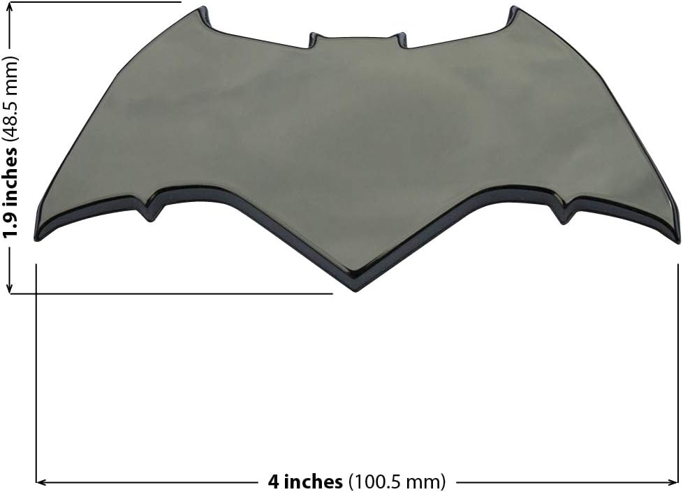 Fan Emblems Insignia del coche de Batman 3D (BvS Batman – Negro Cromo)