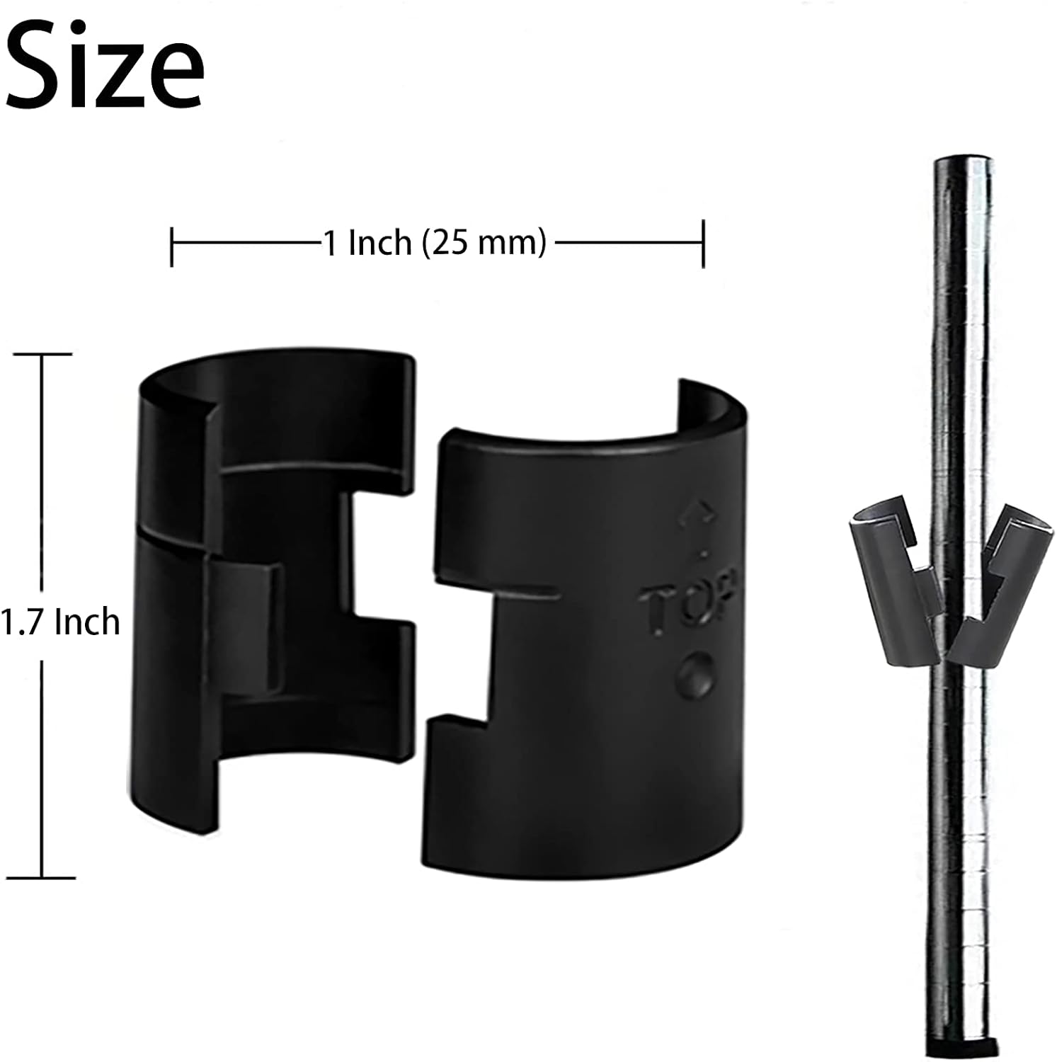 Clips para estantes de alambre, clips de bloqueo de estantes de alambre, 20 pares de 40 piezas para poste de 1 pulgada, mangas de estantería, se