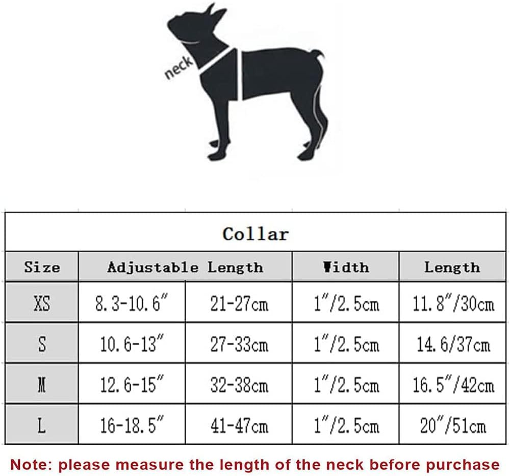 Collar para perro con pinchos, remache de hongos con tachuelas, ajustable de piel sintética para mascotas, para gatos, cachorros y perros (S,