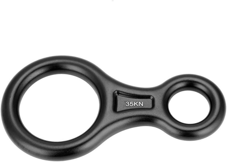 Tbest Terminal 8 Descender, 35KN Heavy Duty Climb Aluminum Figure 8 Descender Rigging Plate, Equipo de rescate para escalada en roca de Rappel al