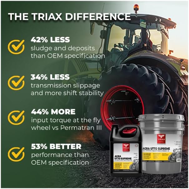 TRIAX Agra UTTO Supreme – Transmisión hidráulica universal para tractor sintético completo y aceite de freno húmedo, para todas las estaciones,