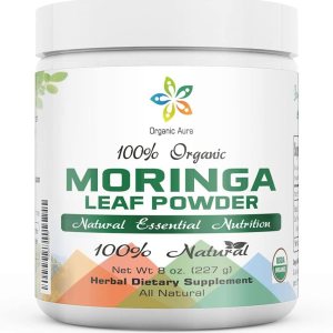 Polvo de hoja de moringa orgánica certificada, 8 onzas. Certificado orgánico por USDA. Aumenta naturalmente la energía, el metabolismo y la Polvo de hoja de moringa orgánica certificada, 8 onzas. Certificado orgánico por USDA. Aumenta naturalmente la energía, el metabolismo y la