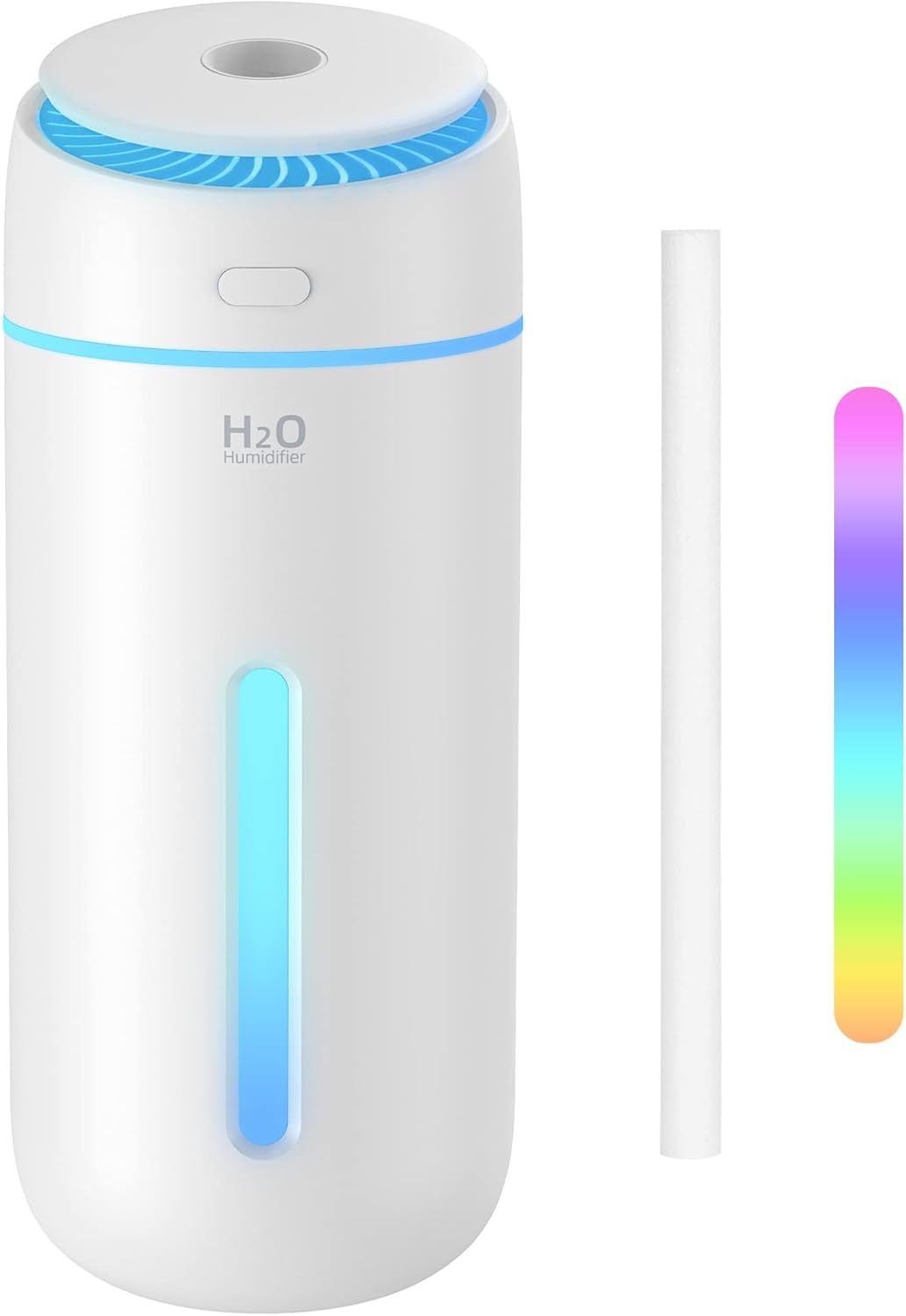 Humidificadores pequeños para dormitorio, habitación, oficina, 13.5 fl oz, humidificadores USB de niebla fría para niños, silenciosos, mini viajes,
