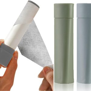 Mini rodillo de pelusa para ropa, 2 rodillos, 80 hojas, rodillos de pelusa de viaje para pelo de mascotas, extra pegajoso Mini rodillo de pelusa para ropa, 2 rodillos, 80 hojas, rodillos de pelusa de viaje para pelo de mascotas, extra pegajoso