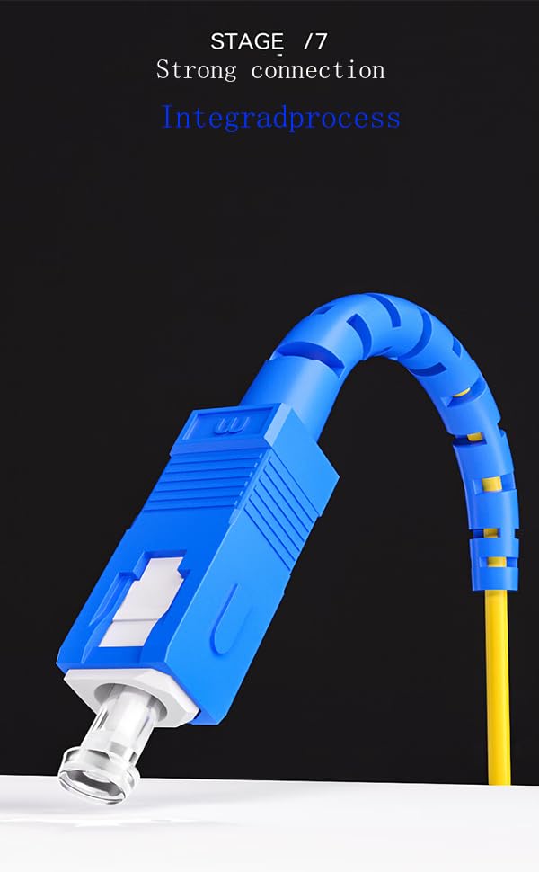 TOYAYAYO Paquete de 2 cables de Internet de fibra óptica SCAPC a SCAPC, cable de conexión blindado de modo único, cable de conexión óptico de puente