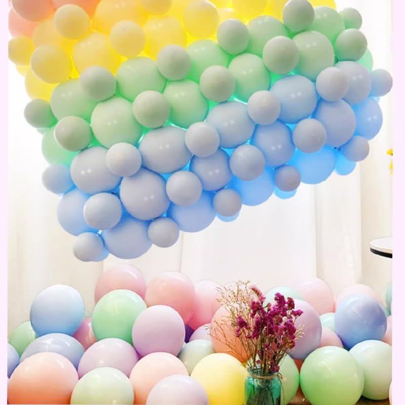 100 globos de látex arcoíris de 10 pulgadas de colores surtidos, globos de fiesta para cumpleaños, boda, fiesta, decoración de Navidad, globos