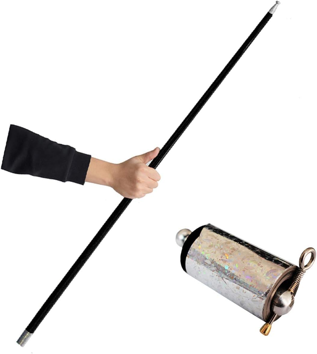 Bastón mágico de bolsillo para magos profesionales, varita mágica portátil de escenario, accesorios de trucos de magia para personal de artes de