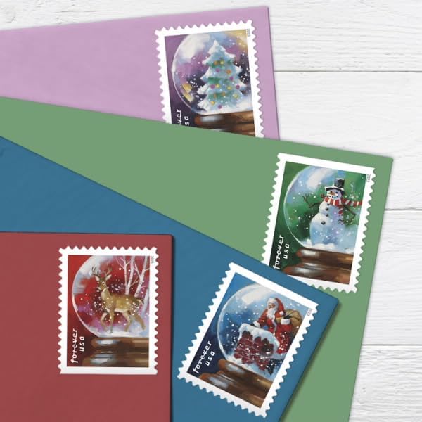 US Stamps SC#5816-5819 2023 – Sellos para folletos de globos de nieve – hoja20 – Sellos MNH VF