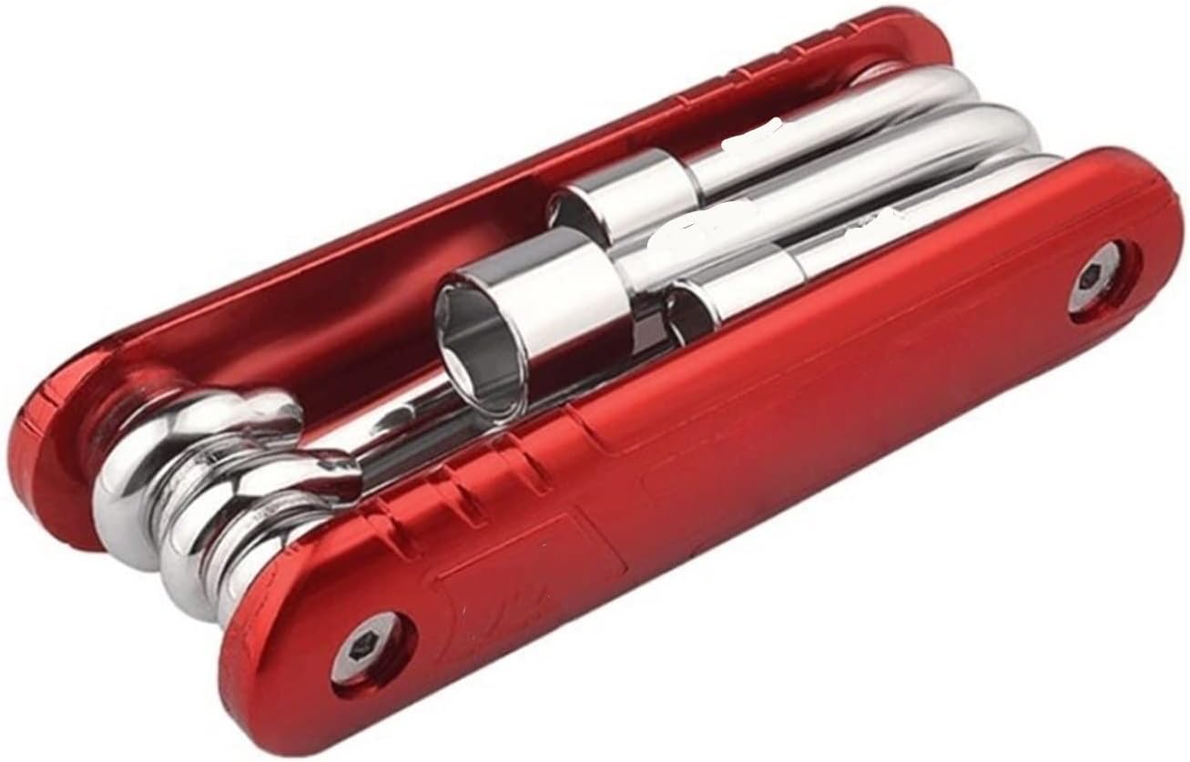 Llave de vaso plegable duradera utilizada en mantenimiento de máquinas para reparación de bicicletas (color imperial)