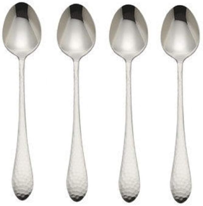 Cucharilla helada antigua martillada Juego de 4