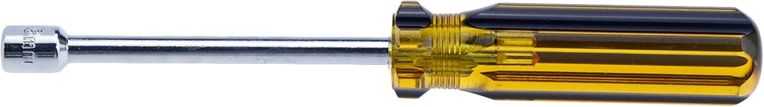 Destornillador de llave hexagonal, destornillador de tuerca hexagonal no magnética de 0.315 pulgadas (para tuerca M5), acero de alto carbono, 1