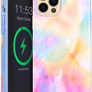 Velvet Caviar Funda diseñada para iPhone 13 Pro, teñido anudado pastel probada en caídas de 10 pies compatible con MagSafe – forro protector de Velvet Caviar Funda diseñada para iPhone 13 Pro, teñido anudado pastel probada en caídas de 10 pies compatible con MagSafe – forro protector de