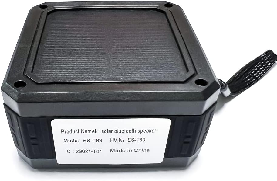 Altavoz solar portátil IPX6 impermeable Bluetooth altavoz 15 horas de tiempo de reproducción, graves estéreo ricos, a prueba de golpes, a prueba de