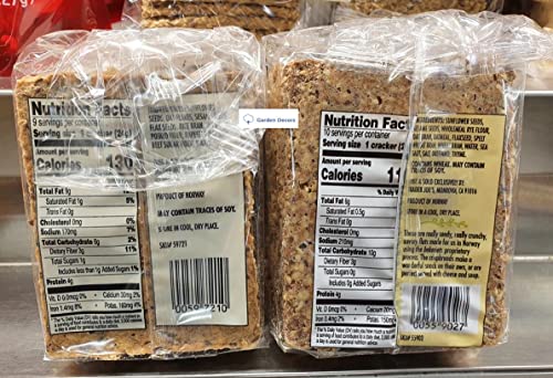Cracker Trader Joe’s Norwegian Crispbread and Norwegian Crackers Seeds & Grains Crispbread (dos bolsas)