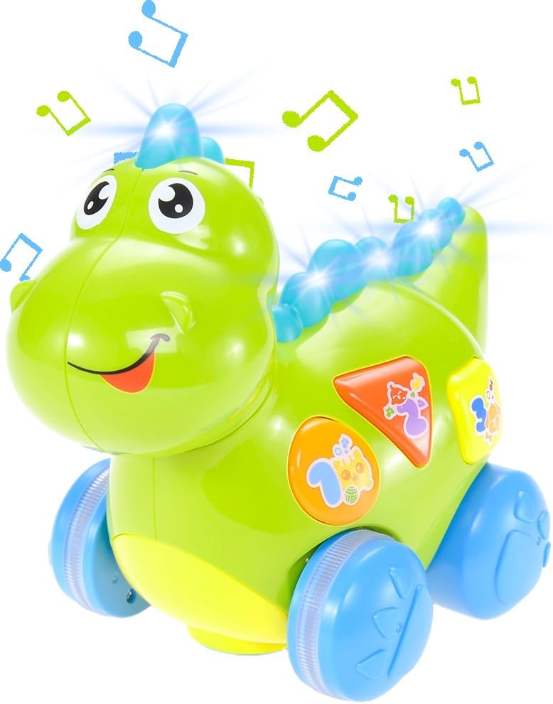 PowerTRC Juguete de dinosaurio parlante  Luces  Sonidos  Actividades educativas