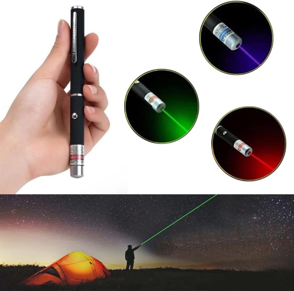 Puntero láser para gatos, perros, mascotas, juguetes interactivos, control remoto de presentación láser, puntero láser de luz roja, verde, morado,