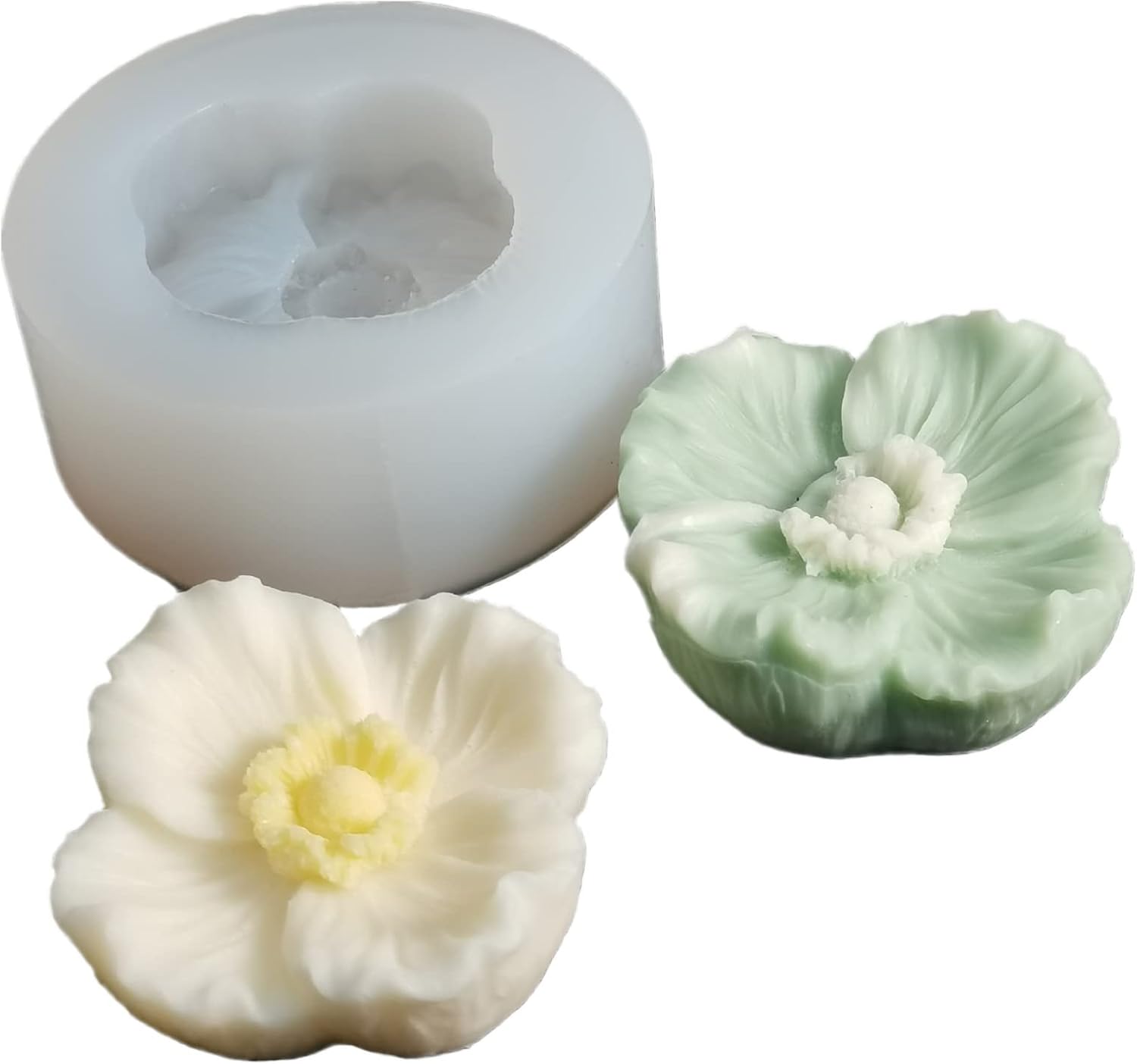 Molde de silicona para velas de flores de amor de cuatro hojas, molde de jabón para fondant, pastel de chocolate, caramelo, molde para hornear,