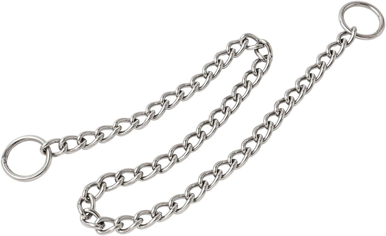 WePet Collar de cadena para perro, collar de estrangulamiento de eslabones cubanos, collar de entrenamiento ajustable, de acero inoxidable,