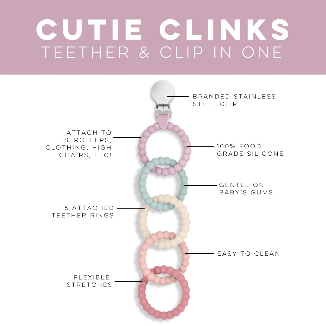 Ryan & Rose Cutie Clinks – Juguete masticable para bebés (flor)