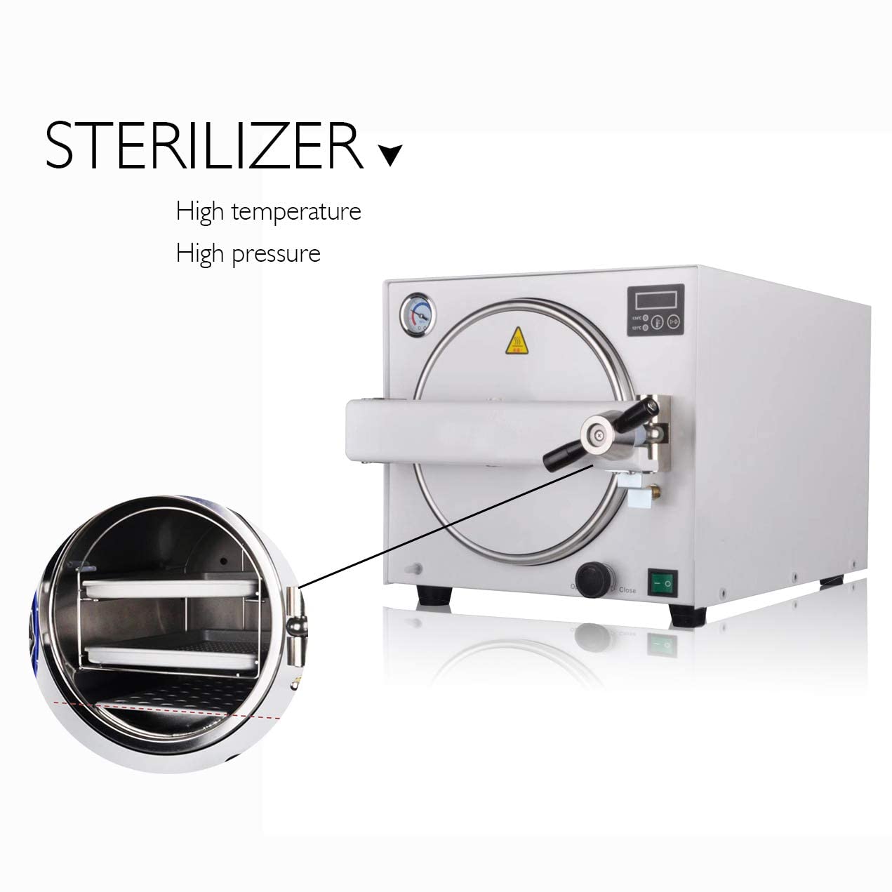 Lab Equipment E218 Autoclave 18L Caja de vapor de alta presión de acero inoxidable