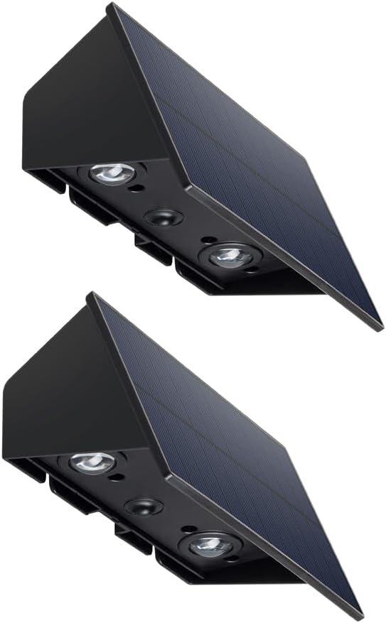 imasay Luces solares para iluminación exterior, arriba y abajo, luz solar para exteriores, dos modos de iluminación, encendidoapagado automático,