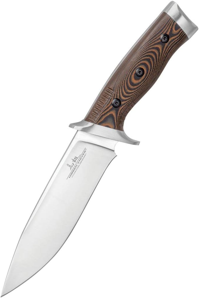 Gil Hibben Tundra Hunter Cuchillo de hoja fija  Hoja de acero inoxidable 420 HC, básculas de mango G10 mecanizadas CNC, pomo de acero inoxidable