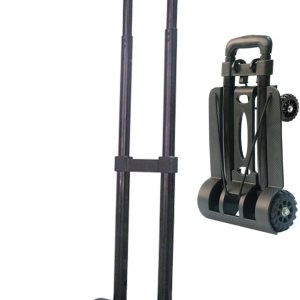 Carro de mano plegable ligero de 4 ruedas, capacidad resistente de 155 libras, carrito de equipaje compacto y portátil para viajes, oficina, compras Carro de mano plegable ligero de 4 ruedas, capacidad resistente de 155 libras, carrito de equipaje compacto y portátil para viajes, oficina, compras
