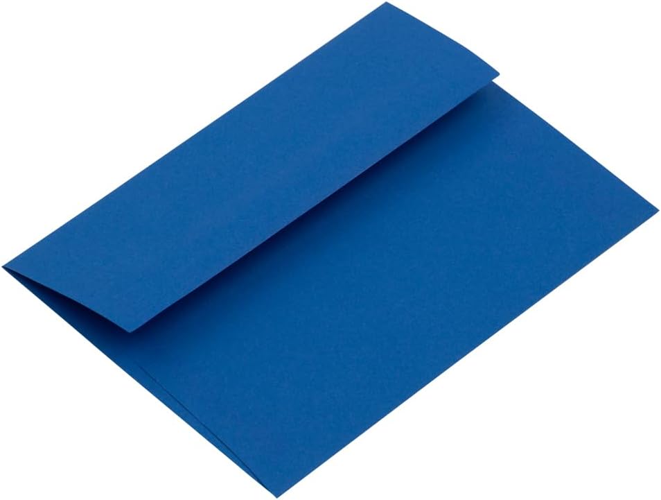 JAM PAPER Sobres de invitación A6 Premium – 4 34 x 6 12 – Azul Presidencial – Paquete de 50