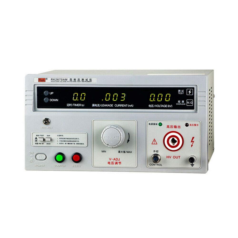 Probador Hi-Pot, RK2670AM 110V 5KV Probador de Resistencia de Voltaje de CA de Corriente Hi-Pot Herramienta de Prueba de Resistencia de Aislamiento
